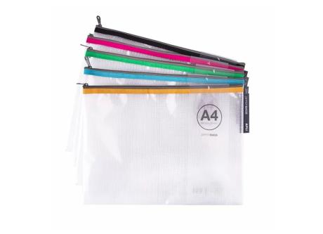 APLI ZIPPER BAG Φερμουαρ A4 355mmX255mm συσκ 20τεμ Yellow, Red, Green, Blue, Black