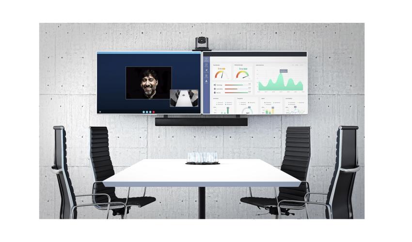Multibrackets M Public Floorstand Basic 150 - Stand for video conferencing system - screen size: 32" - 60" - max load: 50kg - UL - VESA: 100x100-600x400 mm - black (2)