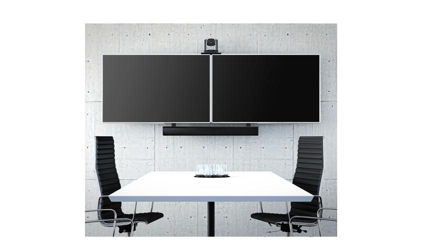 Multibrackets M Public Floorstand Basic 150 - Stand for video conferencing system - screen size: 32" - 60" - max load: 50kg - UL - VESA: 100x100-600x400 mm - black (2)