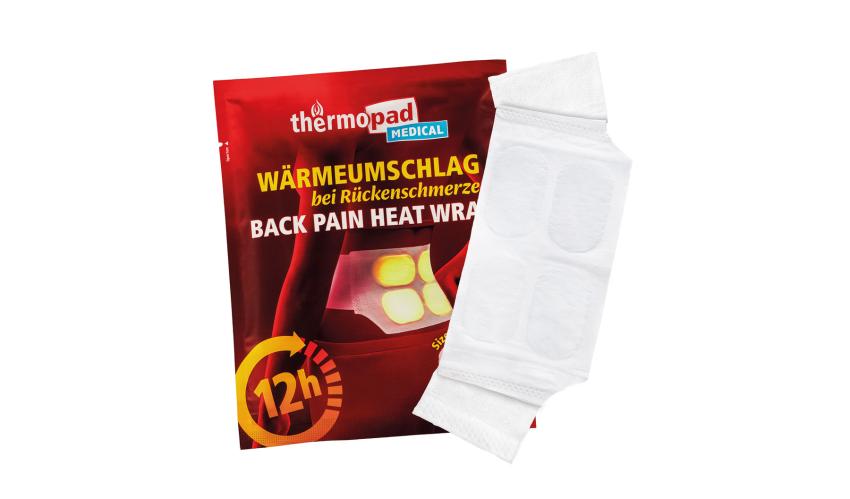 Back pain heat wrap