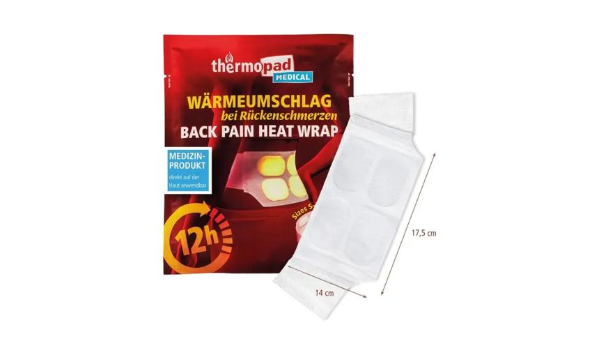 Back pain heat wrap