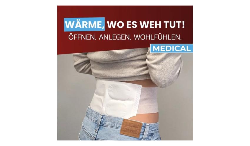 Back pain heat wrap