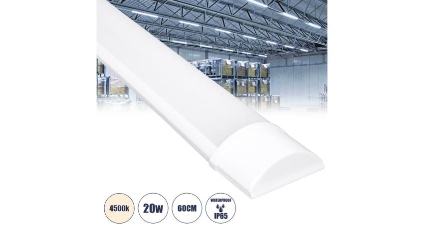 GloboStar 60156 LED 60cm Γραμμικό Βιομηχανικό Φωτιστικό Tri-Proof 