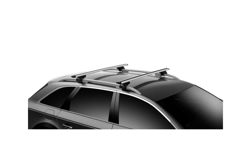 Thule Set Μπάρες Wingbar Evo 710410, Silver, για Raised Rails