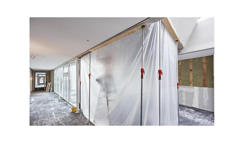 Telescopic drywall support STE-90 with pump grip