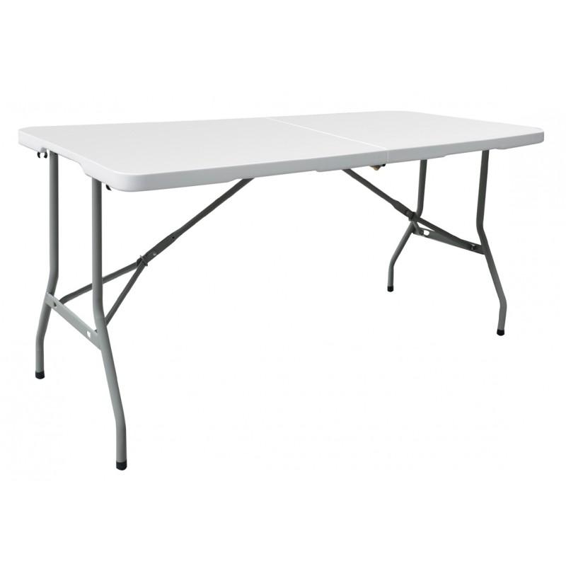 Τραπέζι Πτυσσόμενο Βαλίτσα 150x75 Λευκό MILANO 152 (3)