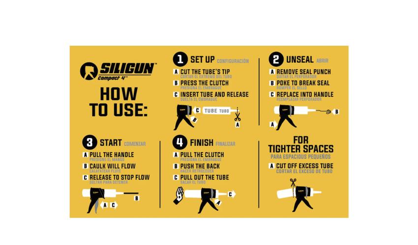 SILIGUN Compact 4" Caulking Gun