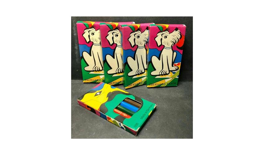 Vintage colour pencils EBERHARD FABER (lot of 5 boxes) made in Germany (NOS)