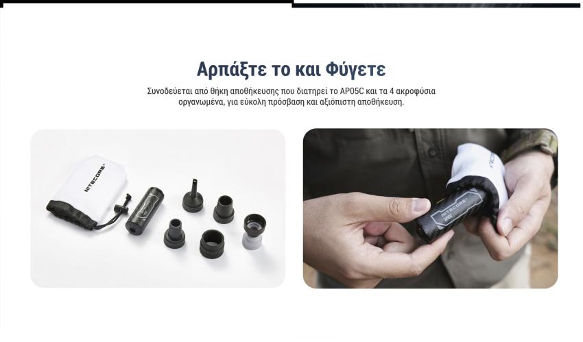 Ηλεκτρική Επαναφορτιζόμενη τρόμπα NITECORE AP05C