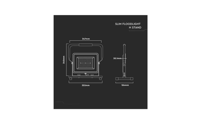 LED Samsung SMD 100W 4000K 3m cable (10)