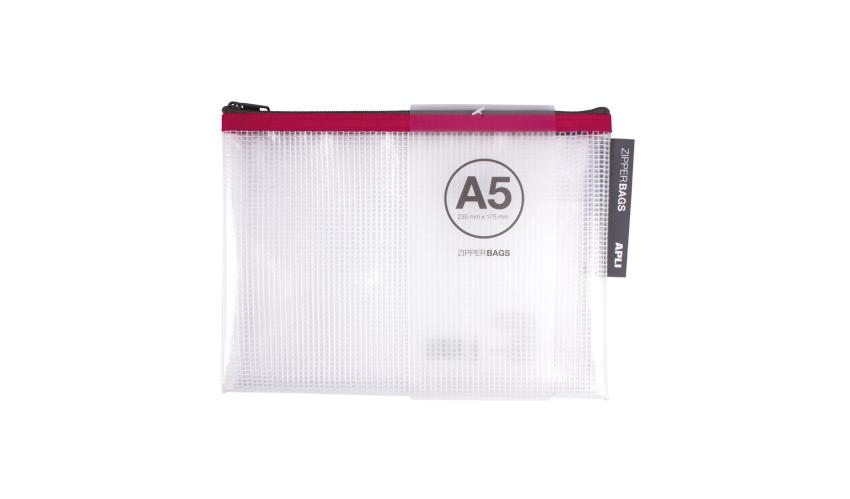 APLI ZIPPER BAG Φερμουαρ A5 235mmX175mm συσκ 20τεμ, Yellow, Red, Green, Blue, Black