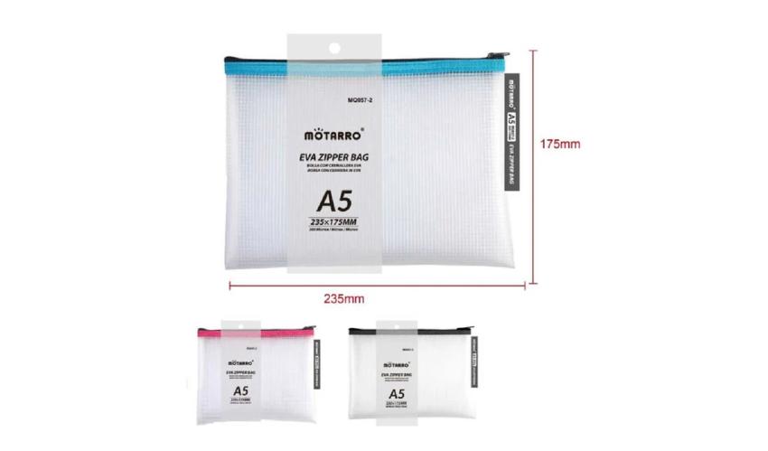 APLI ZIPPER BAG Φερμουαρ A5 235mmX175mm συσκ 20τεμ, Yellow, Red, Green, Blue, Black