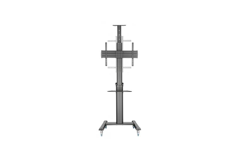 Gembird Aluminum TV floor stand with caster wheels, 37" - 70", black