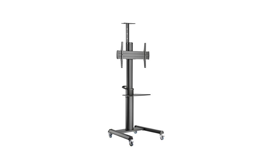 Gembird Aluminum TV floor stand with caster wheels, 37" - 70", black