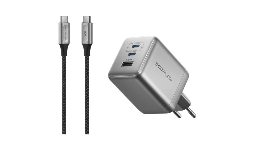 100W EcoFlow RAPID Pro Charger ( 3 Ports, GaN)