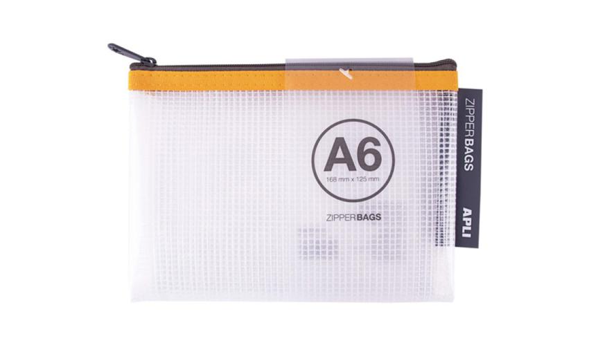 PLI ZIPPER BAG Φερμουαρ A6 168mm X 125mm συσκ 20τεμ Yellow, Red, Green, Blue, Black